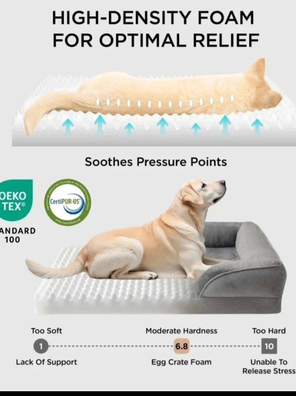 Bedspread Convoluted Foam Pet Sofa Brown ( Medium Dogs)